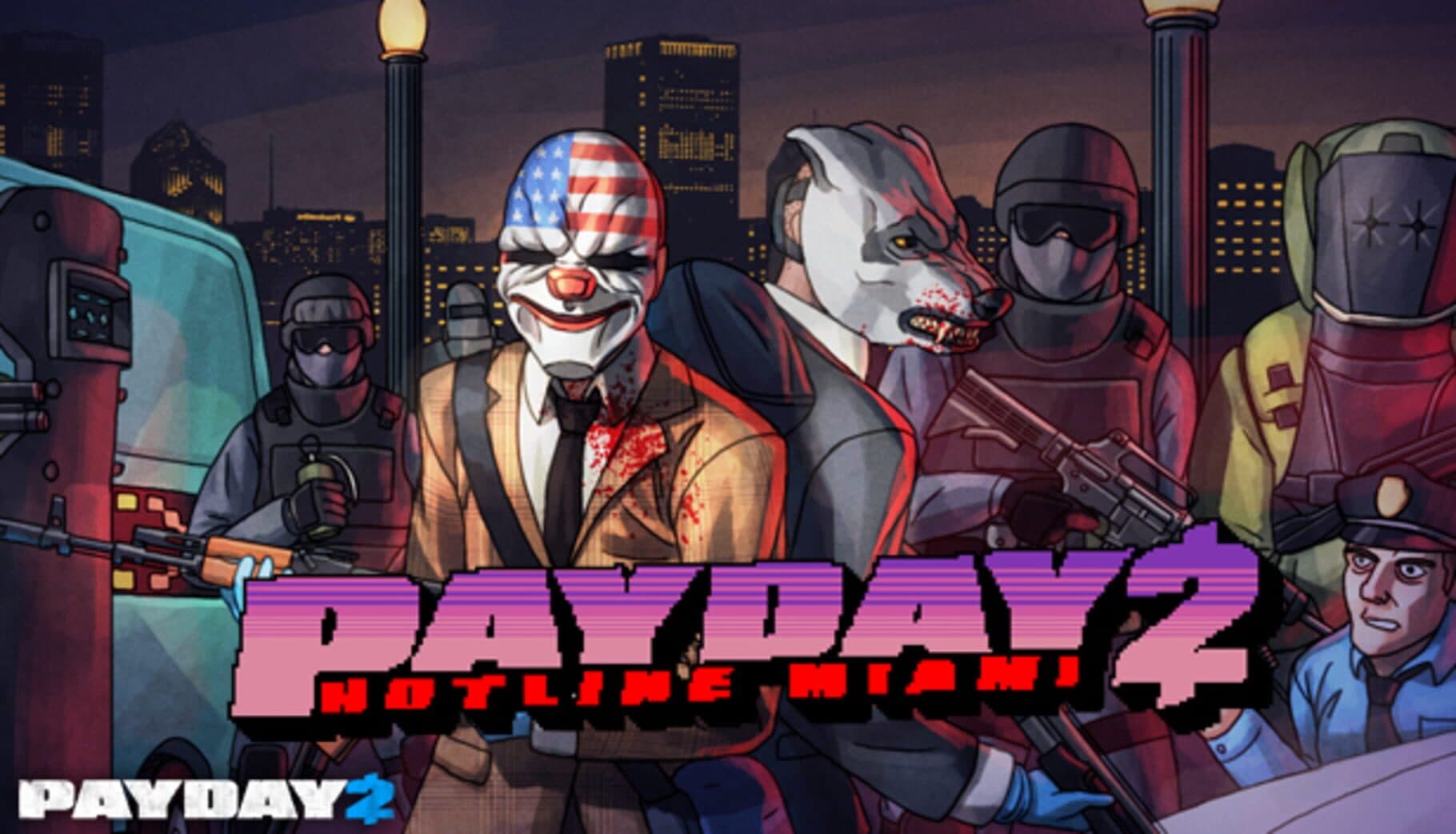 Payday 2: Hotline Miami cover