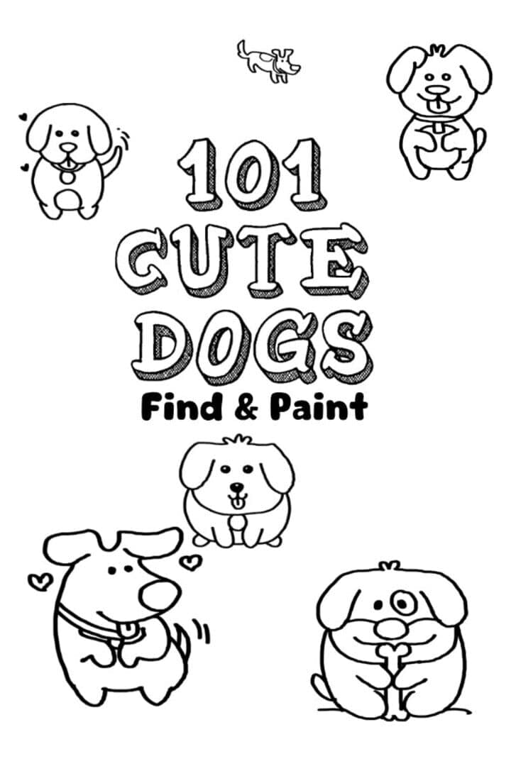 101 Cute Dogs: Find & Paint cover