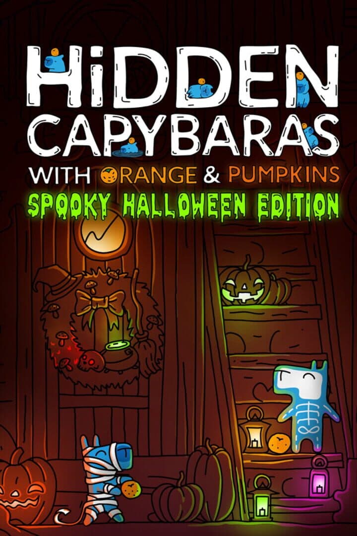 Hidden Capybaras with Orange and Pumpkins: Spooky Halloween Edition cover