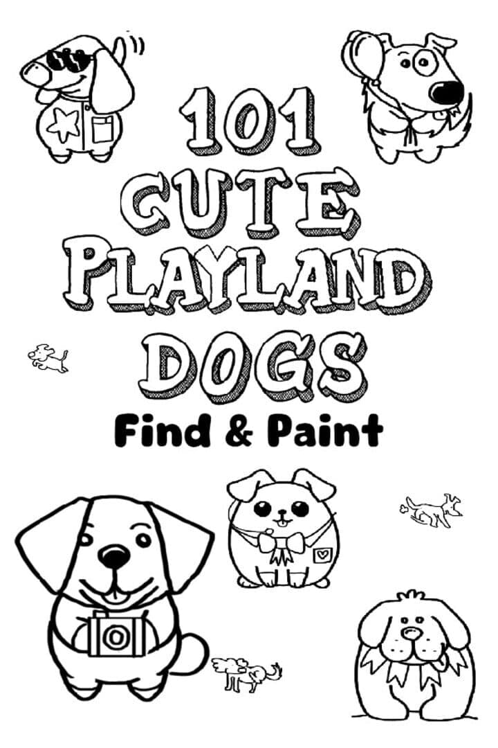 101 Cute Playland Dogs: Find & Paint cover