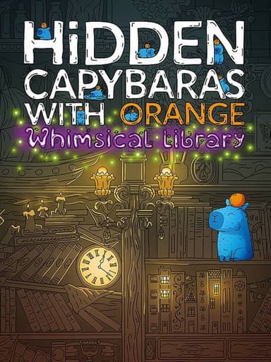 Hidden Capybaras with Orange in the Whimsical Library cover